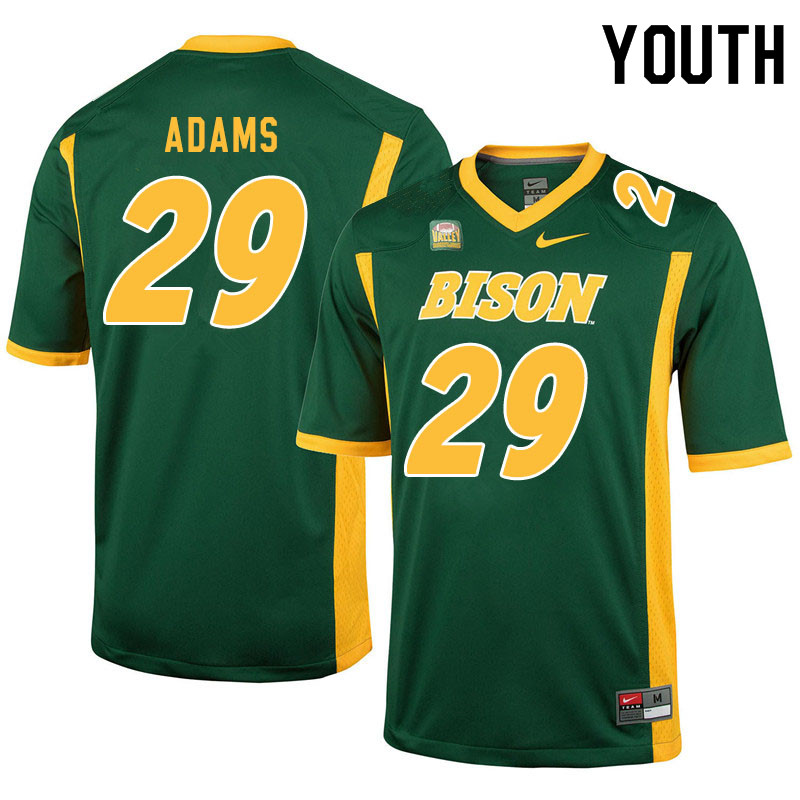 Youth #29 Adrian Adams North Dakota State Bison College Football Jerseys Sale-Green